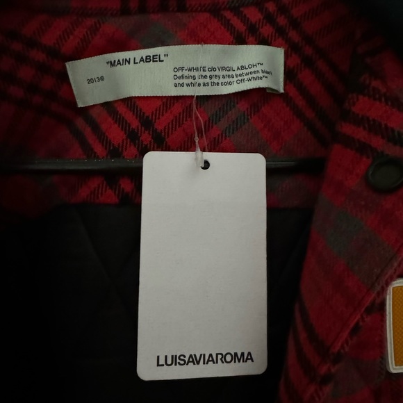 Off-white Red Flannel Jacket - Picture 5 of 7